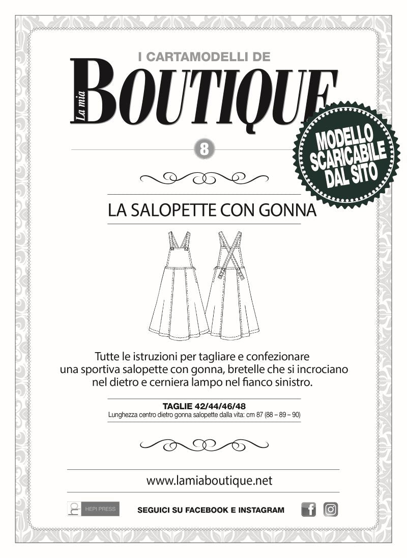 Cartamodello - SALOPETTE CON GONNA