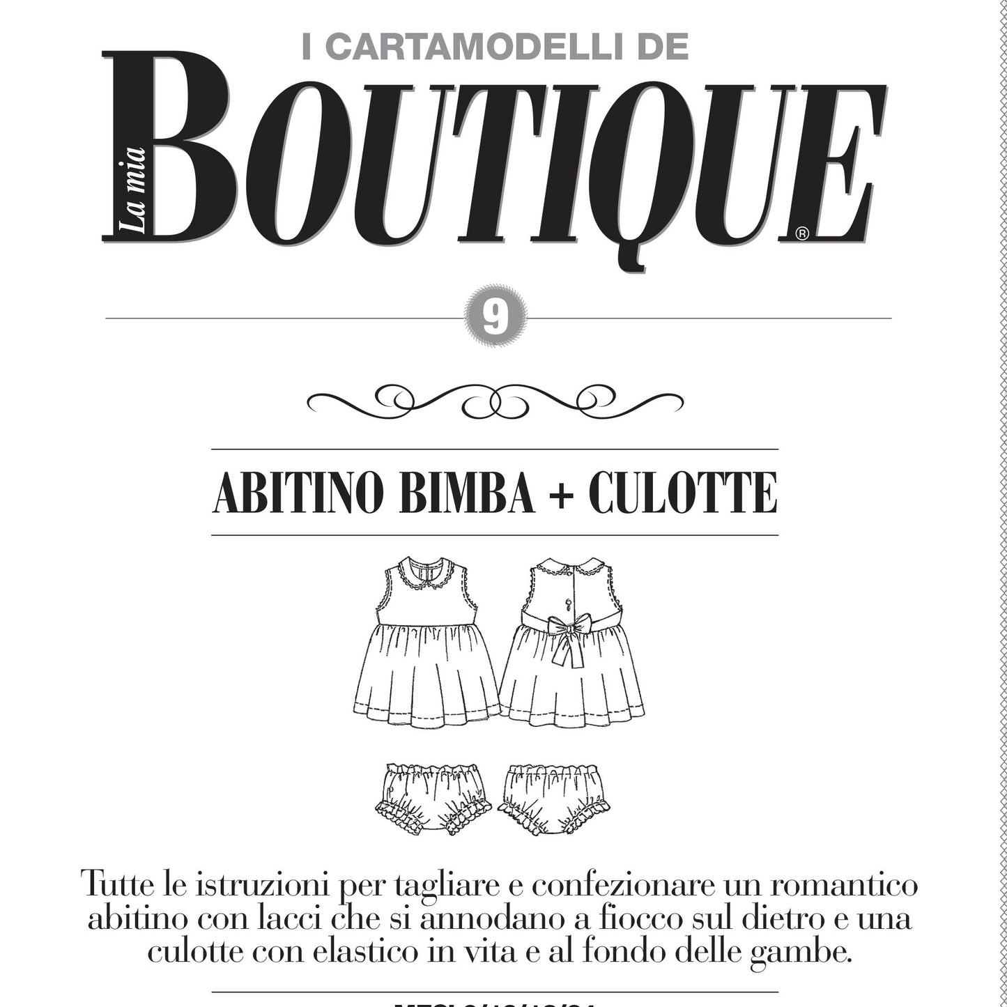 Cartamodello - ABITO BIMBA + COULOTTE